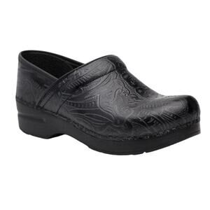 Dansko Professional Tooled Leather Clogs Womens size 39 US 8.5-9